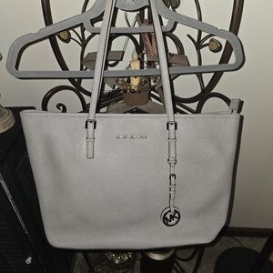 Michael Kors Light Gray Tote Bag